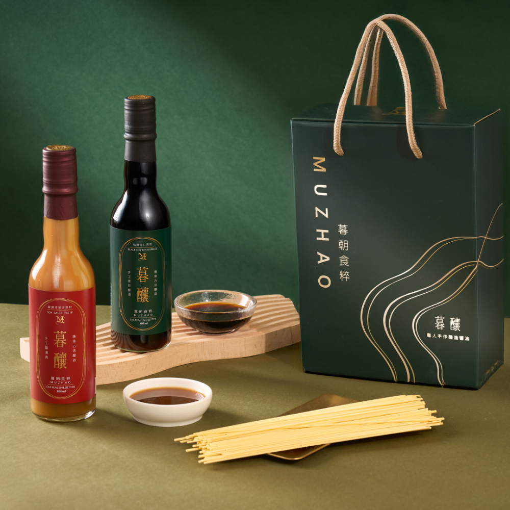 【暮朝食粹】暮釀手作純釀醬油拌麵禮盒 300ML 原豆釀造 無化學添加及焦糖調色 無農藥及重金屬殘留-細節圖2