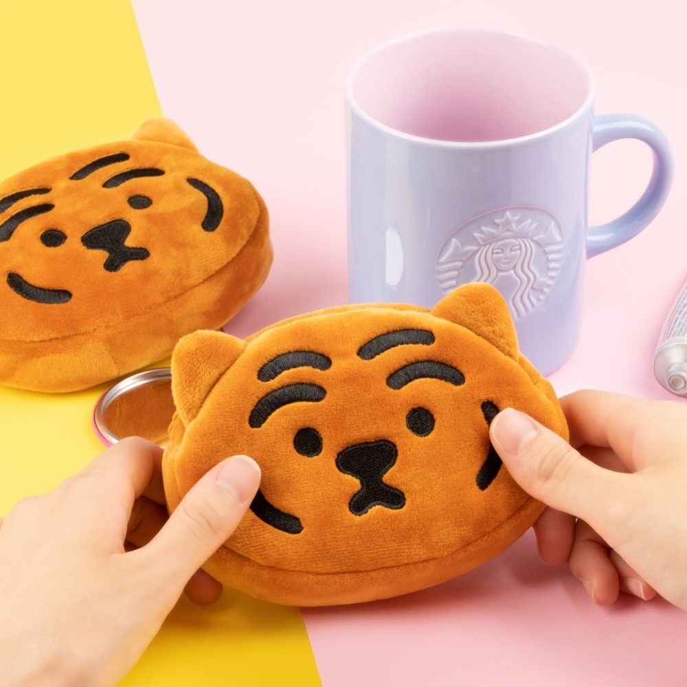 【鬆砂糖솜사탕韓國選物】韓國文創 MUZIK TIGER 官方授權合作店家｜無職小老虎 大臉收納包吊飾-細節圖2