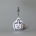 【鬆砂糖솜사탕韓國選物】韓國文創 JOGUMAN 小恐龍｜Fuck You Plush Keyring 中指毛毛鑰匙圈-規格圖9