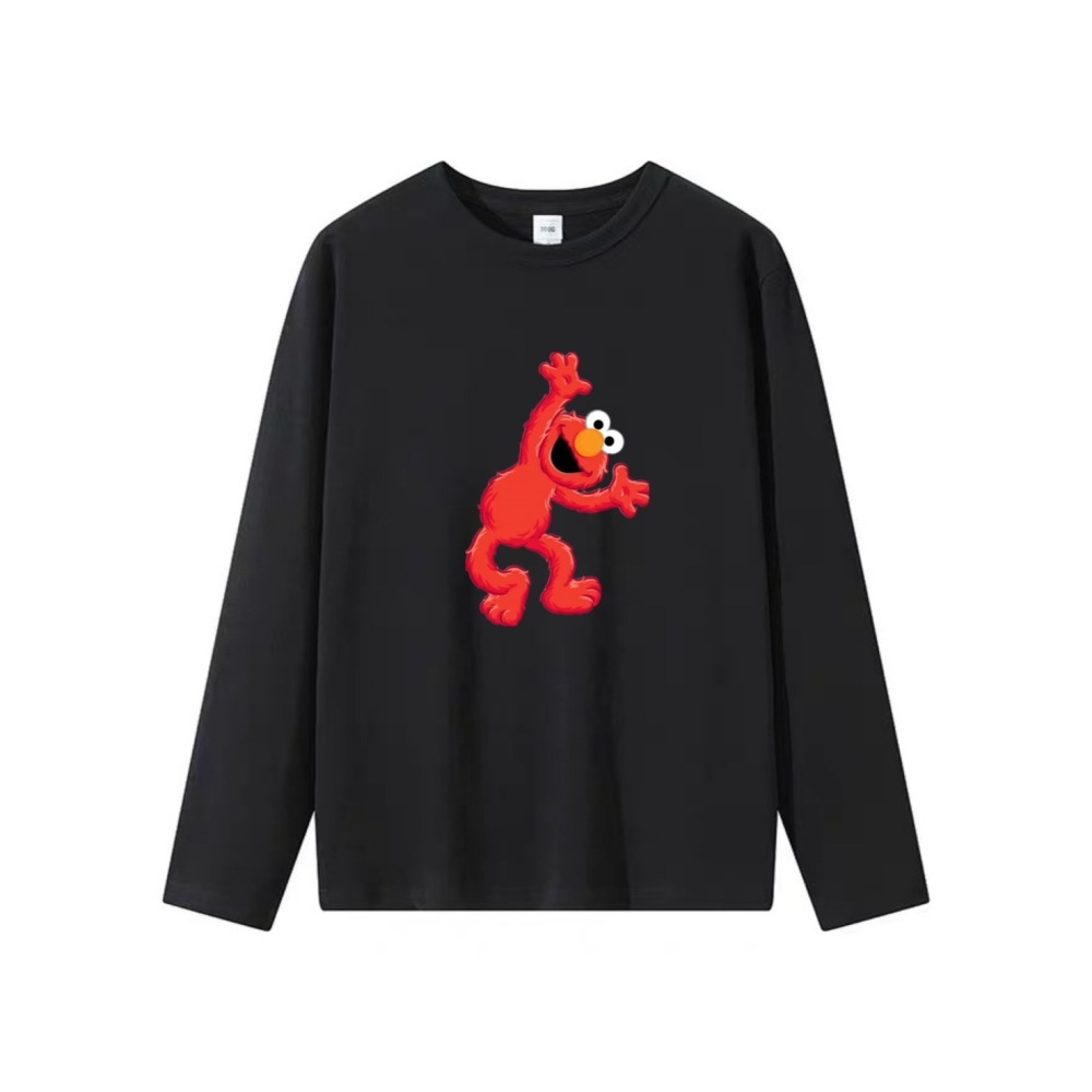 台灣現貨 100%純棉 芝麻街 艾蒙 Elmo 短袖t恤 長袖 兒童 團體 情侶 班服 客製化 大尺碼 上衣-細節圖2