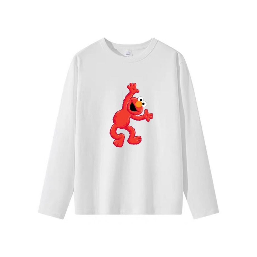 台灣現貨 100%純棉 芝麻街 艾蒙 Elmo 短袖t恤 長袖 兒童 團體 情侶 班服 客製化 大尺碼 上衣-細節圖3