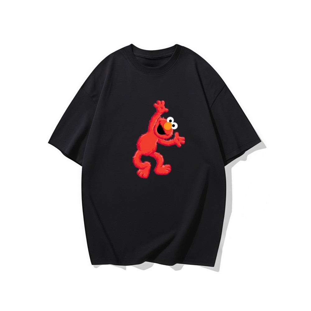 台灣現貨 100%純棉 芝麻街 艾蒙 Elmo 短袖t恤 長袖 兒童 團體 情侶 班服 客製化 大尺碼 上衣-細節圖4