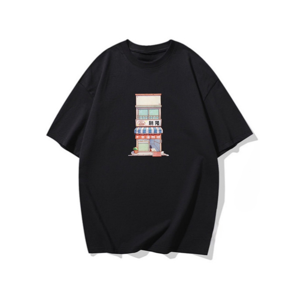 台灣現貨 100%重磅純棉 中華料理餐廳 風景印花 短袖T恤 長袖 兒童 團體 班服 客製化上衣 男女裝服飾-細節圖2