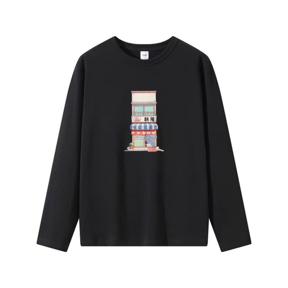 台灣現貨 100%重磅純棉 中華料理餐廳 風景印花 短袖T恤 長袖 兒童 團體 班服 客製化上衣 男女裝服飾-細節圖3