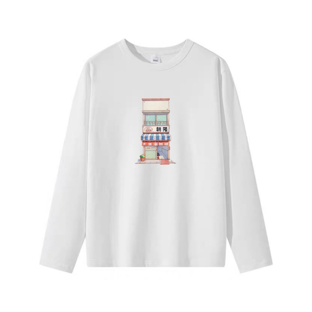 台灣現貨 100%重磅純棉 中華料理餐廳 風景印花 短袖T恤 長袖 兒童 團體 班服 客製化上衣 男女裝服飾-細節圖4