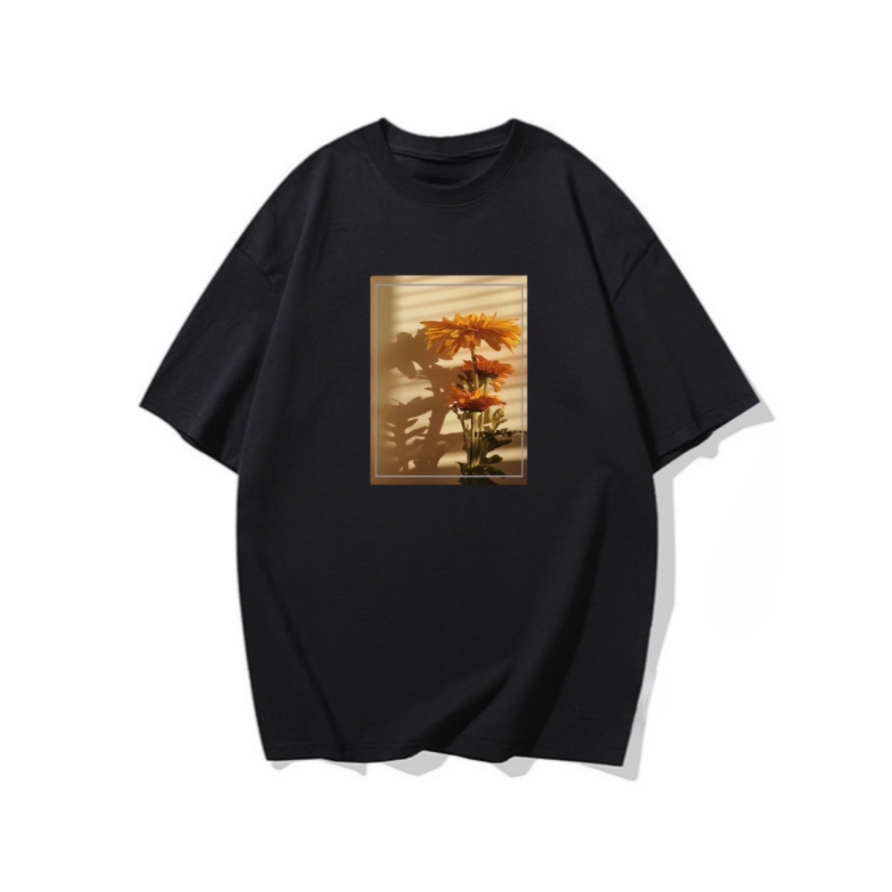 台灣現貨 100%重磅純棉 花朵印花 短袖T恤 長袖 兒童 情侶 團體 園藝 班服 社團 家族 大尺碼 不撞衫-細節圖3