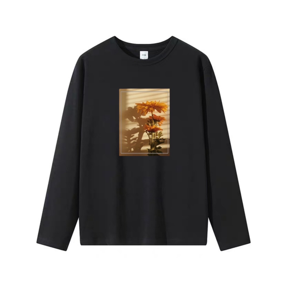 台灣現貨 100%重磅純棉 花朵印花 短袖T恤 長袖 兒童 情侶 團體 園藝 班服 社團 家族 大尺碼 不撞衫-細節圖4