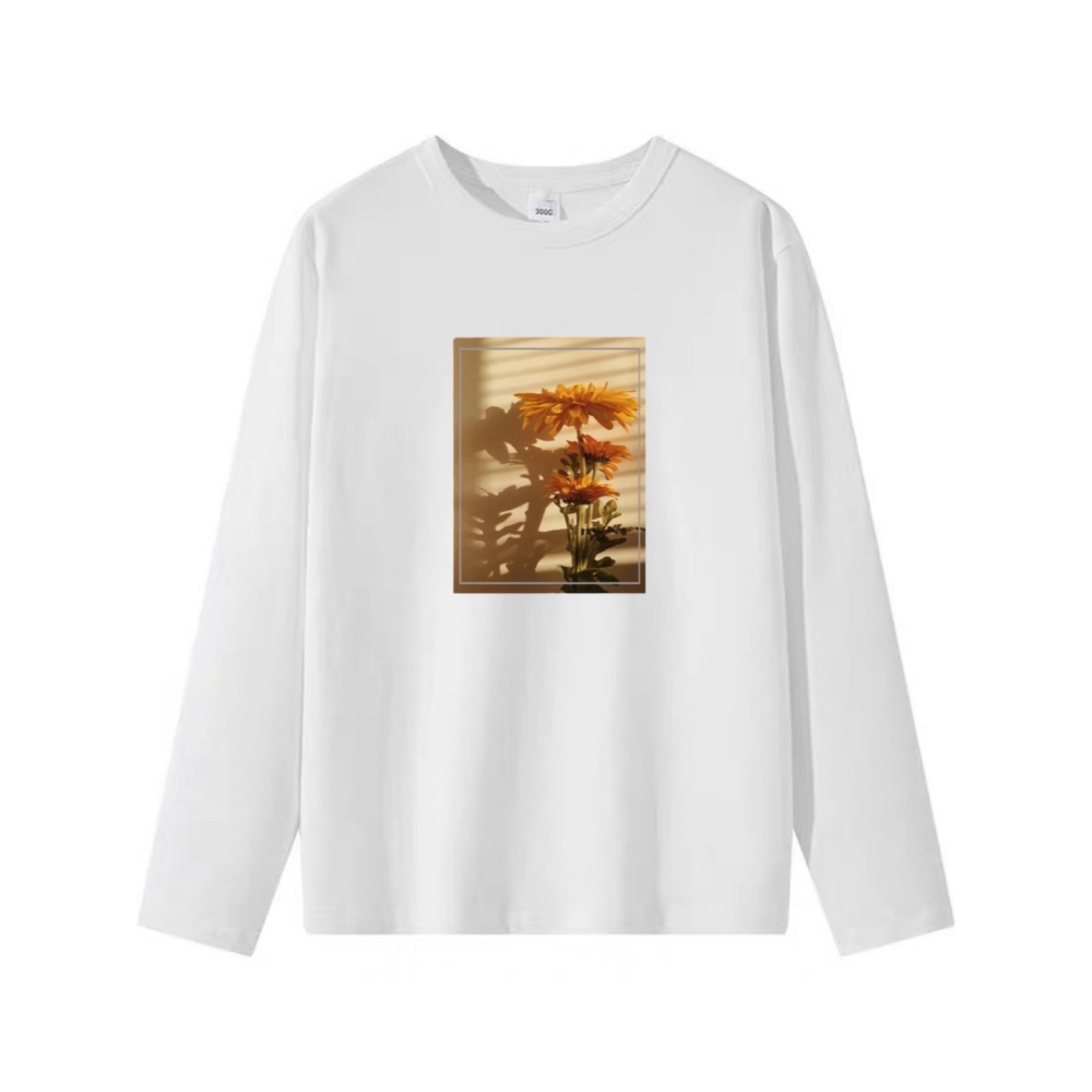 台灣現貨 100%重磅純棉 花朵印花 短袖T恤 長袖 兒童 情侶 團體 園藝 班服 社團 家族 大尺碼 不撞衫-細節圖5