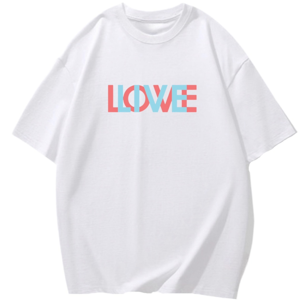 100%純棉 韓系Love live 創意字母印花 短袖t恤 長袖t恤 兒童短袖t恤-細節圖3