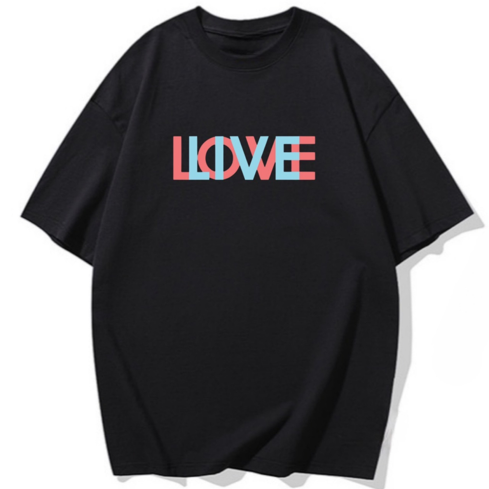 100%純棉 韓系Love live 創意字母印花 短袖t恤 長袖t恤 兒童短袖t恤-細節圖4