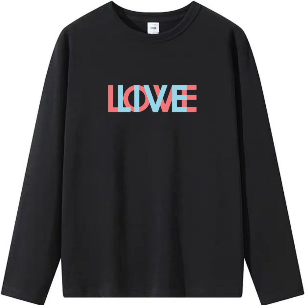 100%純棉 韓系Love live 創意字母印花 短袖t恤 長袖t恤 兒童短袖t恤-細節圖5