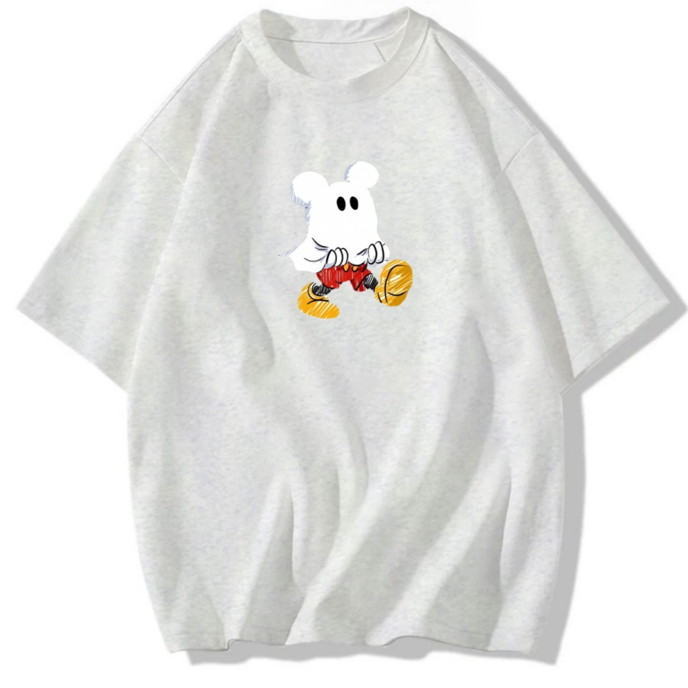 【熱銷中】要去嚇人的米老鼠｜可愛+俏皮｜重磅純棉T恤｜男女同款｜童裝｜塗鴉-細節圖2