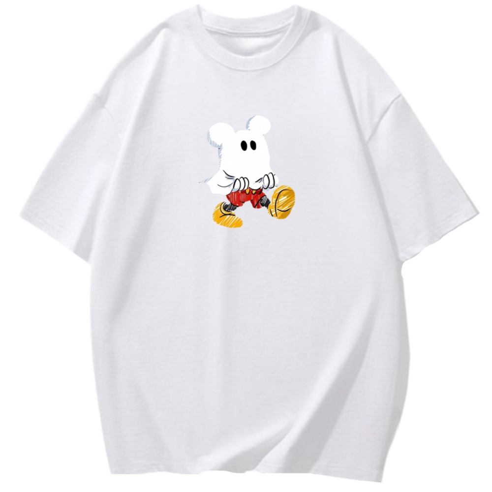 【熱銷中】要去嚇人的米老鼠｜可愛+俏皮｜重磅純棉T恤｜男女同款｜童裝｜塗鴉-細節圖3