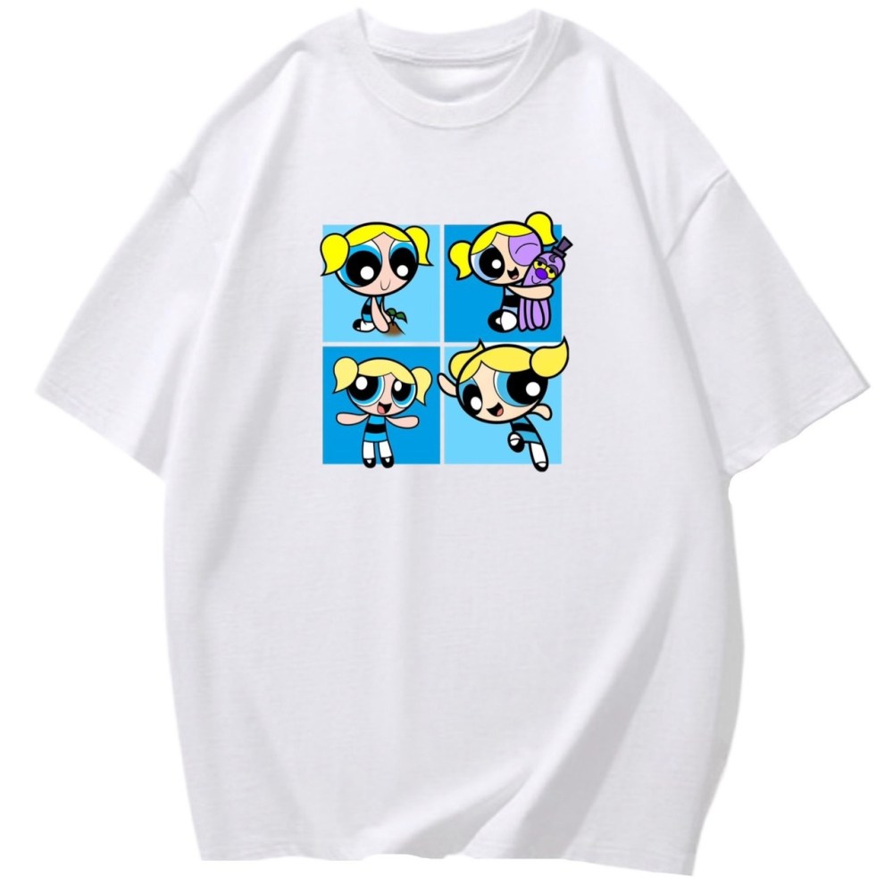 【現貨秒出🔥】飛天小女警 泡泡 短袖T恤 長袖T恤 兒童T 純棉T 經典卡通 懷舊 男女同款 可愛 休閒T 寬鬆-細節圖3