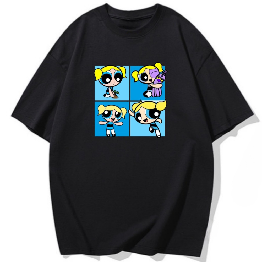 【現貨秒出🔥】飛天小女警 泡泡 短袖T恤 長袖T恤 兒童T 純棉T 經典卡通 懷舊 男女同款 可愛 休閒T 寬鬆-細節圖4