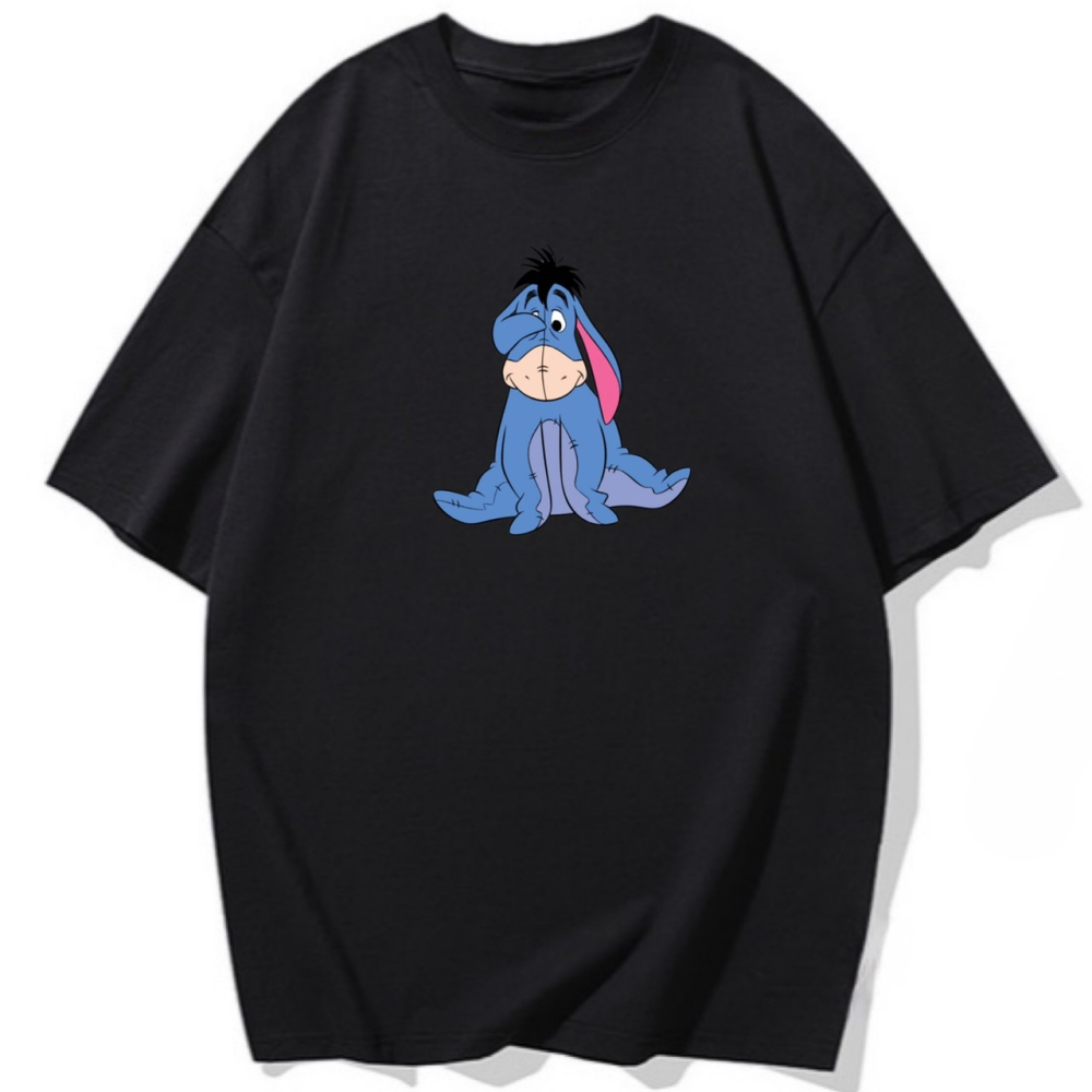 現貨!小熊維尼裡的驢 屹耳 卡通印花 韓系短袖T恤女 長袖T恤 兒童短袖T恤 情侶T 男女同款-細節圖4