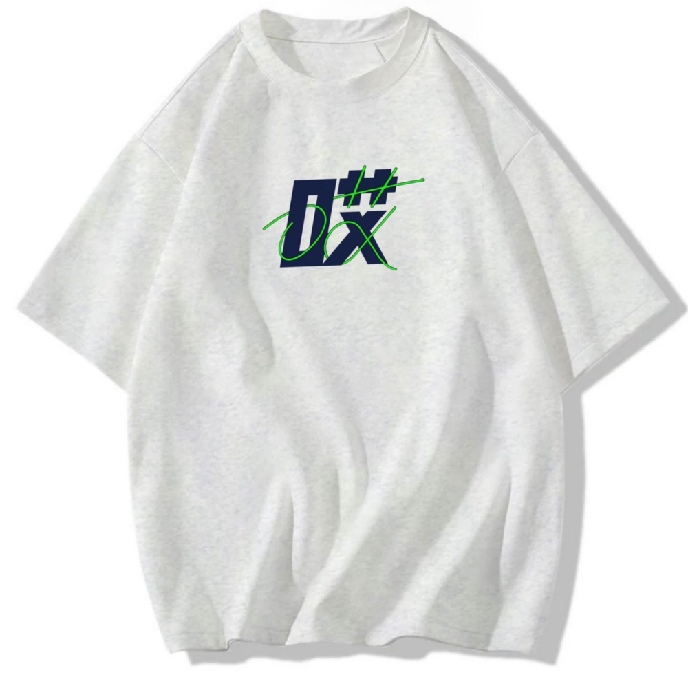 只是一件 哎 字母印花 短袖T恤女 長袖T恤 兒童T恤 純棉T-shirt 休閒 寬鬆-細節圖2