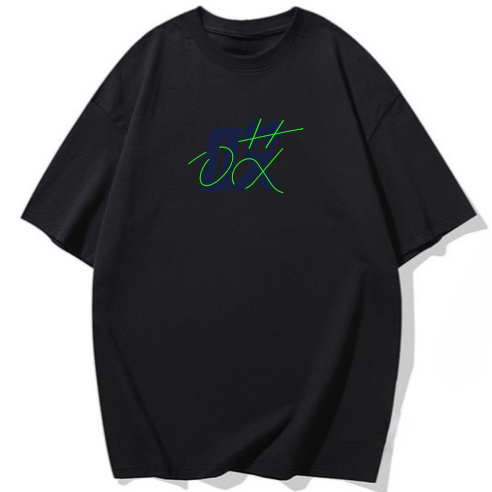 只是一件 哎 字母印花 短袖T恤女 長袖T恤 兒童T恤 純棉T-shirt 休閒 寬鬆-細節圖4