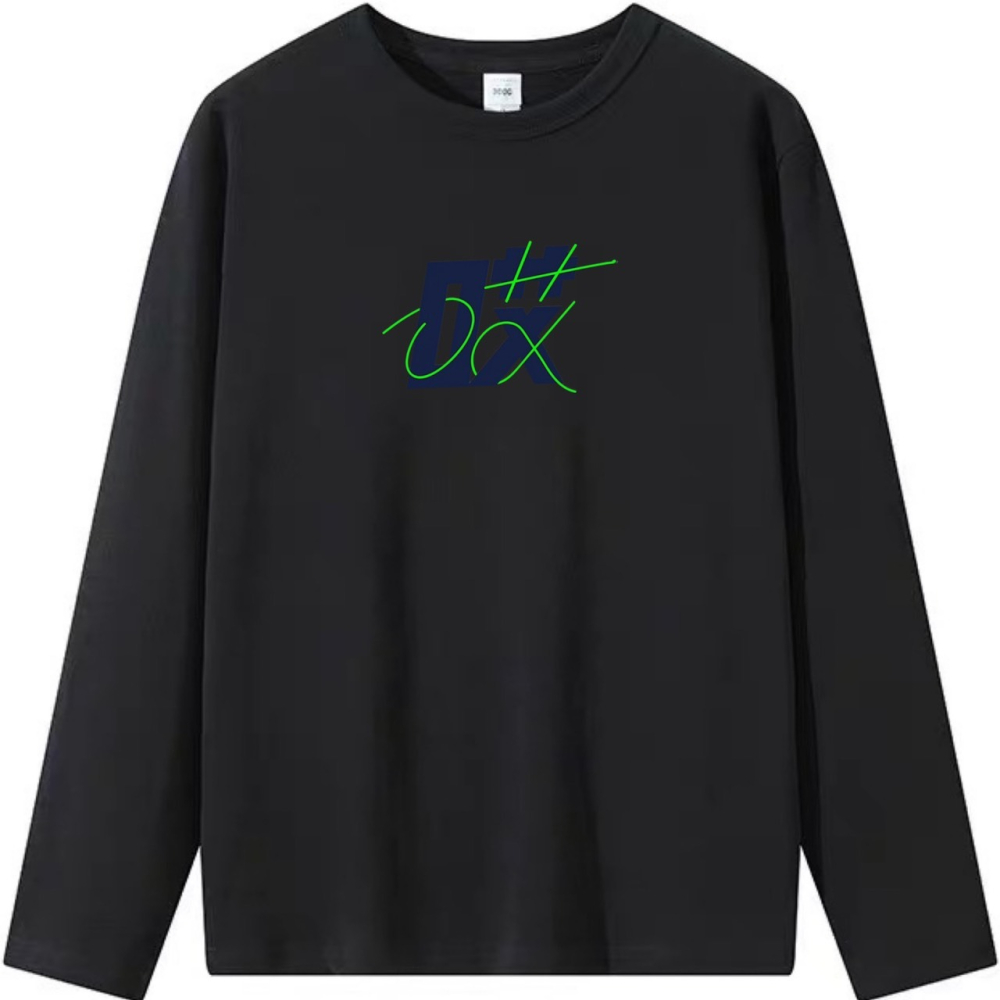 只是一件 哎 字母印花 短袖T恤女 長袖T恤 兒童T恤 純棉T-shirt 休閒 寬鬆-細節圖5