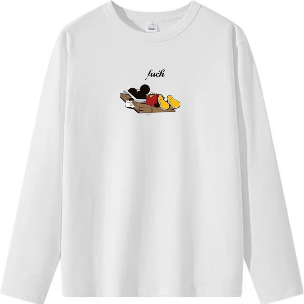 抓到米老鼠了~趣味印花 短袖T恤女 長袖T恤 兒童短袖T恤 情侶T 親子T 卡通休閒-細節圖6