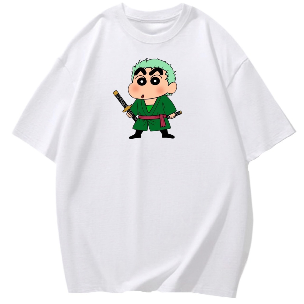 純棉T 索龍+蠟筆小新 短袖T恤女 長袖T恤 兒童短袖T恤 情侶T 親子 團體-細節圖3