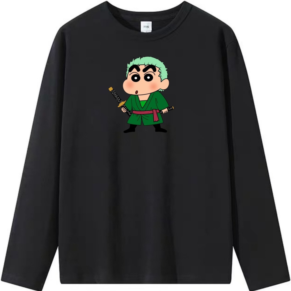 純棉T 索龍+蠟筆小新 短袖T恤女 長袖T恤 兒童短袖T恤 情侶T 親子 團體-細節圖5