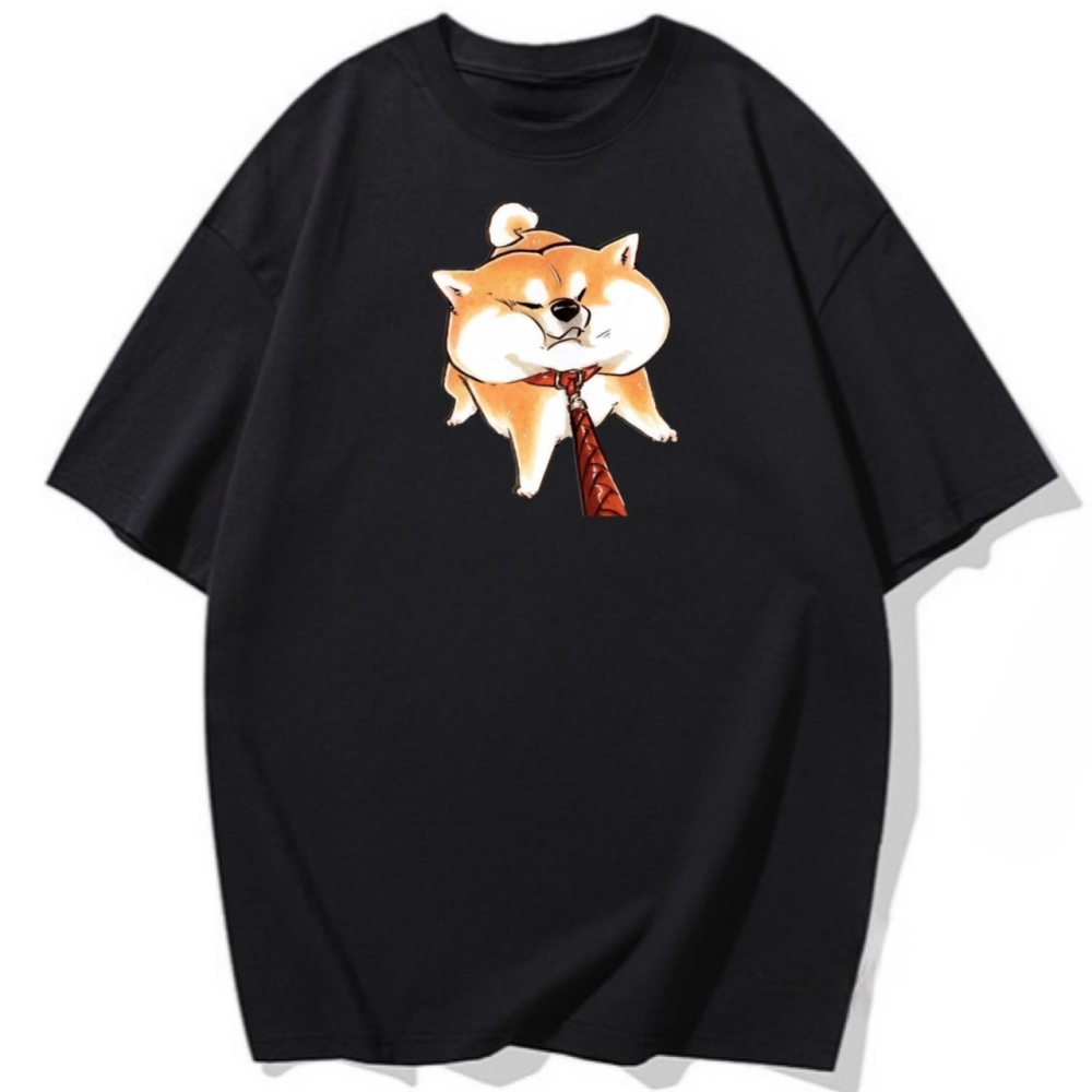 純棉T 不想回家~ 柴犬 狗狗印花 短袖T恤女 長袖T恤女 兒童T恤 情侶裝 親子 可愛 趣味-細節圖4