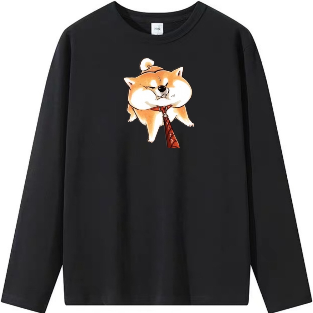 純棉T 不想回家~ 柴犬 狗狗印花 短袖T恤女 長袖T恤女 兒童T恤 情侶裝 親子 可愛 趣味-細節圖5