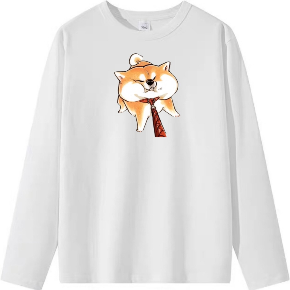 純棉T 不想回家~ 柴犬 狗狗印花 短袖T恤女 長袖T恤女 兒童T恤 情侶裝 親子 可愛 趣味-細節圖6