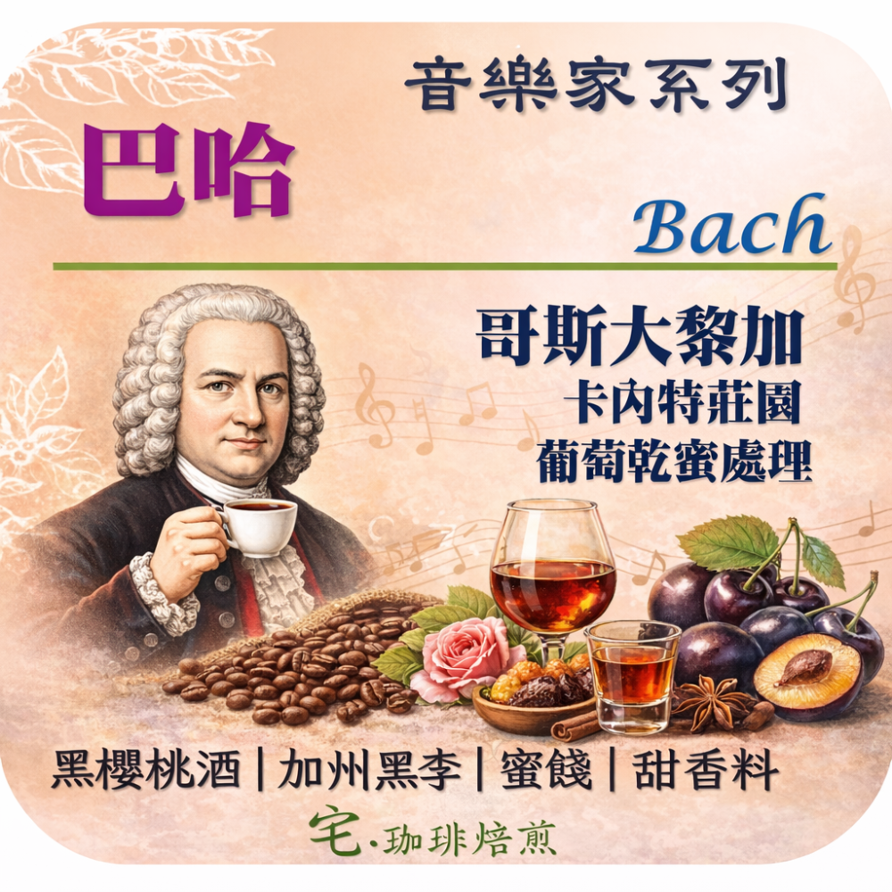 📣[2入組]優惠實施中...哥斯大黎加【♫音樂家系列♪】#莫札特 #蕭邦 #巴哈 #貝多芬｜【宅・珈琲】-細節圖3