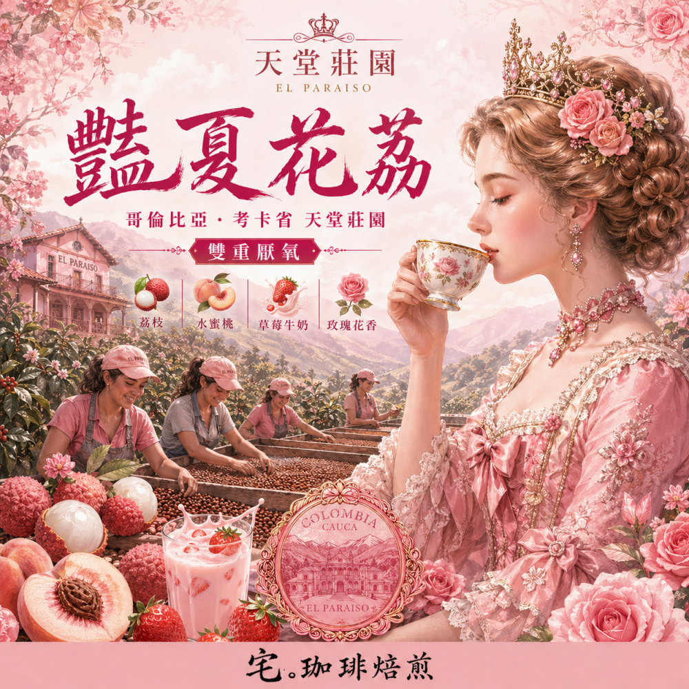 📢2入組優惠實施中...哥倫比亞 天堂莊園【豔夏花荔】／【蜜桃荔荔】＃雙重厭氧｜【宅・珈琲】-細節圖6