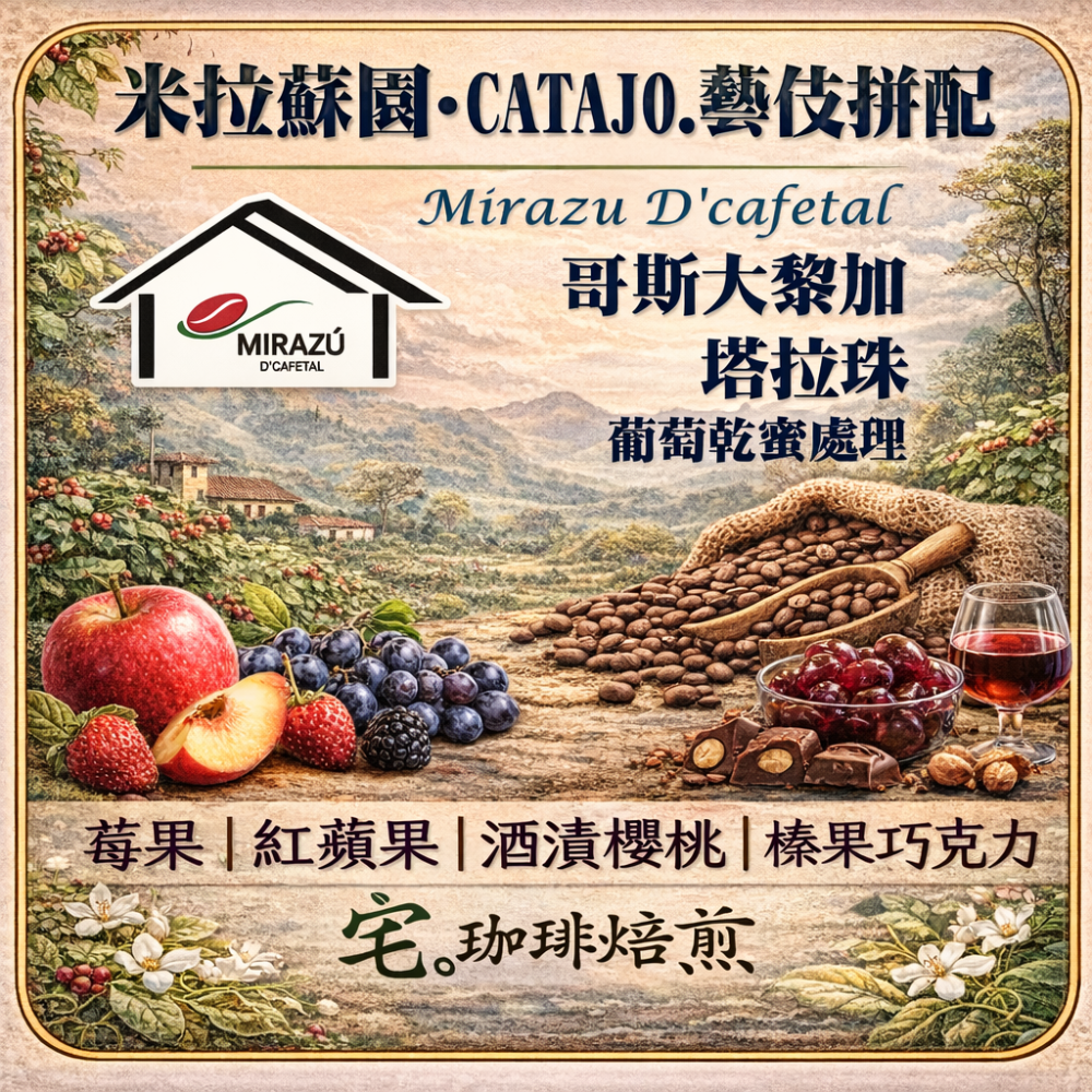 📣[2入組]優惠實施中...哥斯大黎加【米拉蘇莊園＿CATAJO＿藝伎Blend】＃葡萄乾蜜處理｜【宅・珈琲】-規格圖4