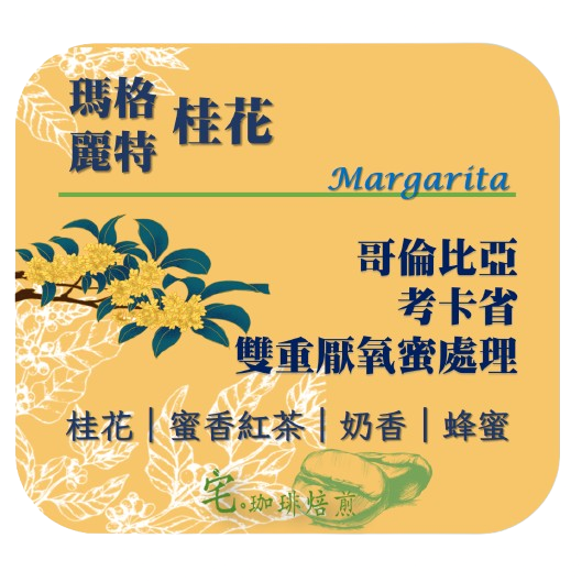 📣[2入組]優惠實施中...哥倫比亞 考卡 瑪格麗特 【桂花】＃雙重厭氧蜜處理｜【宅・珈琲】-細節圖2