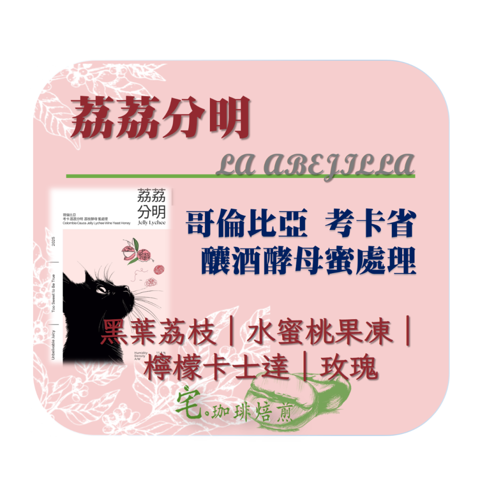 📣[2入組]優惠實施中...☕哥倫比亞 考卡【荔荔分明】＃釀酒酵母 蜜處理｜【宅・珈琲】-細節圖2