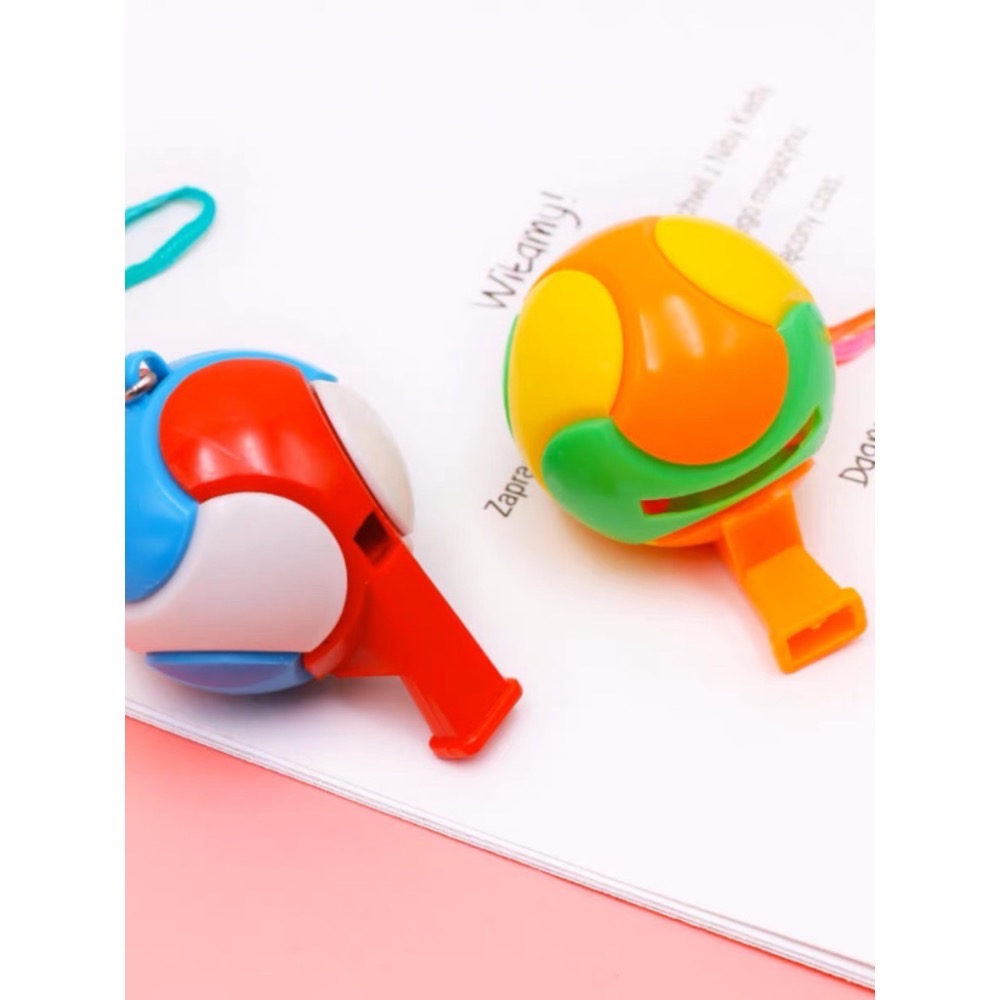 哨子 口哨 益智球 塑膠 口哨 塑膠 彩色 哨子 立體 組裝 動動腦足球口哨  口哨玩具 派對玩具 氣氛玩具 派-細節圖3