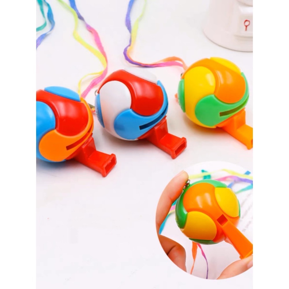 哨子 口哨 益智球 塑膠 口哨 塑膠 彩色 哨子 立體 組裝 動動腦足球口哨  口哨玩具 派對玩具 氣氛玩具 派-細節圖4