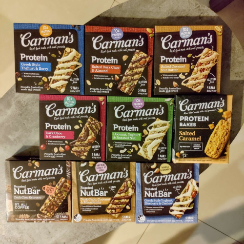 [澳洲 Carman’s] 大豆棒 堅果棒 蛋白棒 燕麥棒 代餐棒 200g(5條裝)