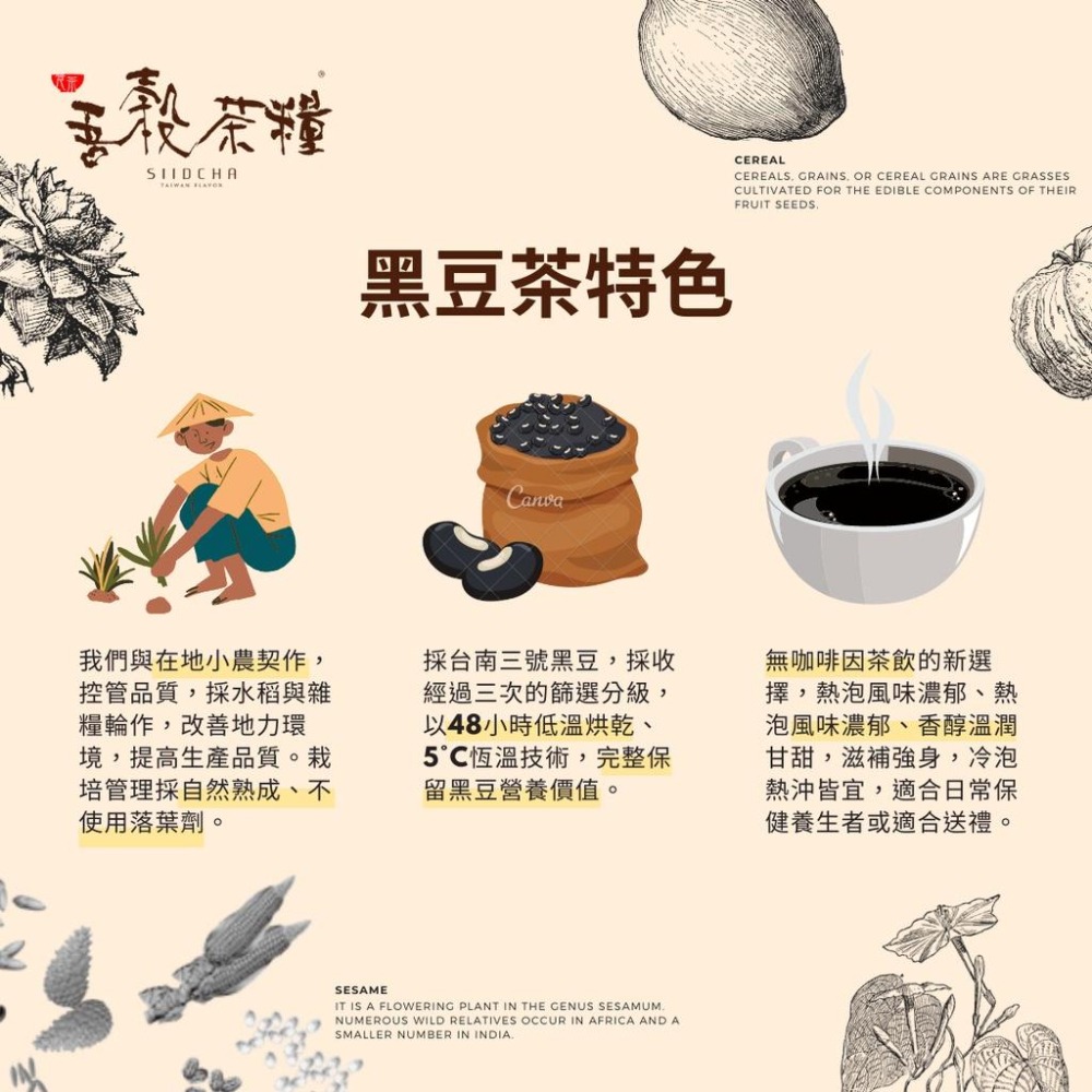 【 吾穀茶糧 SIIDCHA 】黑豆茶12入 Black Beans Tea 支持在地小農友善栽種-細節圖4