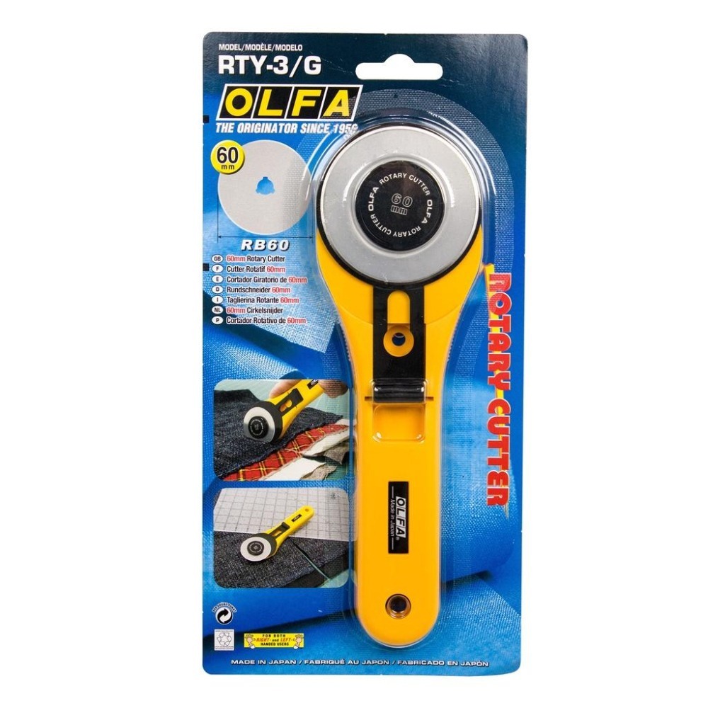 OLFA豪華型60m/m裁布刀(拼布刀)RTY-3/DX裝（日本包裝型號186B型）RTY-3/G-細節圖3