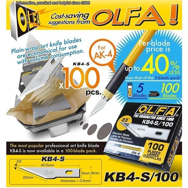 OLFA專業用筆刀刀片KB4-S/100-細節圖3