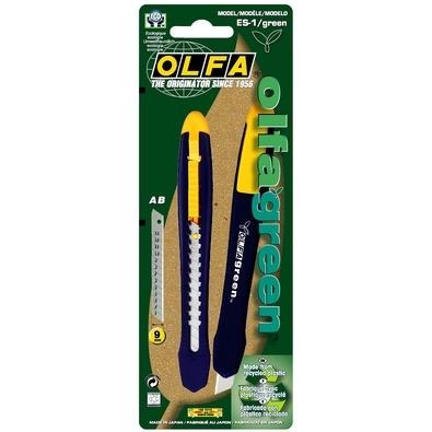 OLFA 環保材質握把小型美工ES-1 ESK-1 /green 188BS 採環保材質,黑色握把-細節圖2