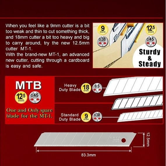 OLFA 新款中型美工刀MT-1型（日本包裝型號203B型）-細節圖4