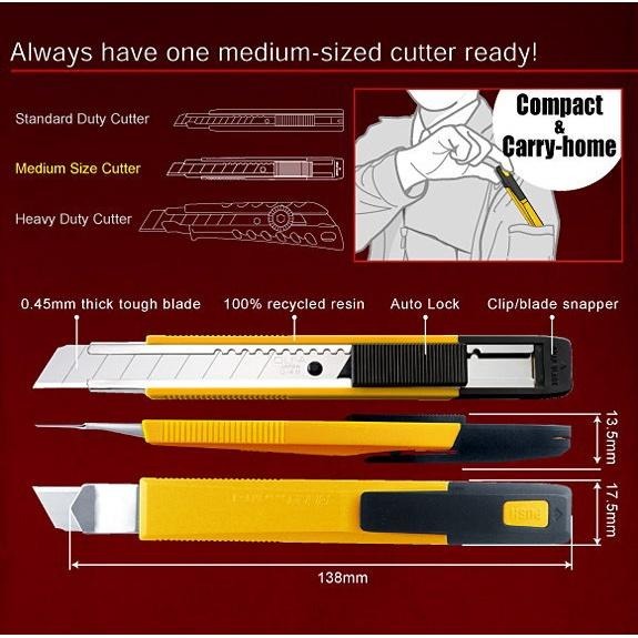 OLFA 新款中型美工刀MT-1型（日本包裝型號203B型）-細節圖5
