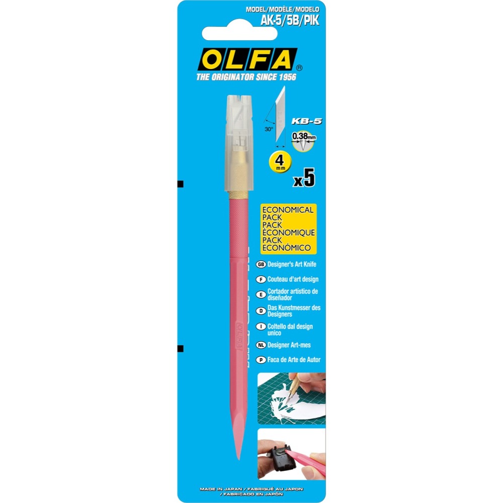 OLFA 細緻型設計用筆刀AK-5/5B型 AK-5 216BSBK 筆刀 切割刀 雕刻刀 模型 精密紙雕刀 刻畫刀-細節圖3
