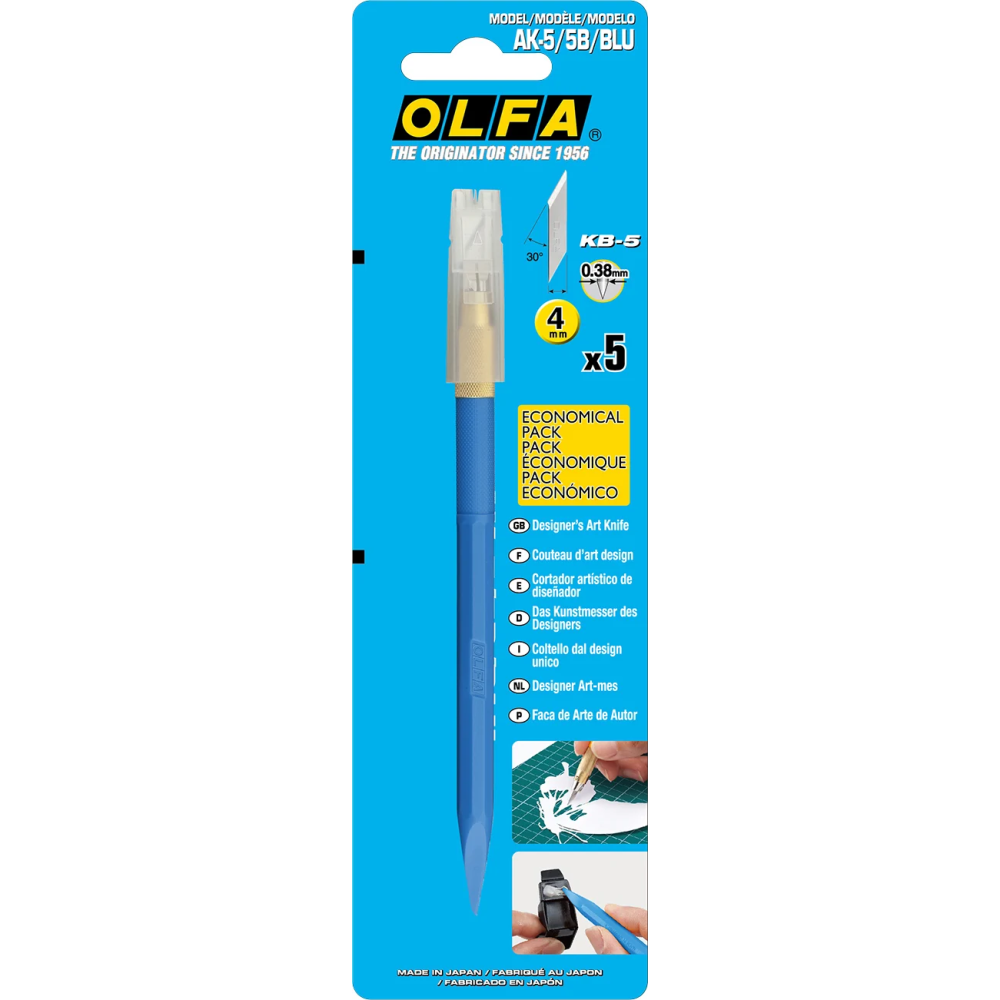 OLFA 細緻型設計用筆刀AK-5/5B型 AK-5 216BSBK 筆刀 切割刀 雕刻刀 模型 精密紙雕刀 刻畫刀-細節圖4