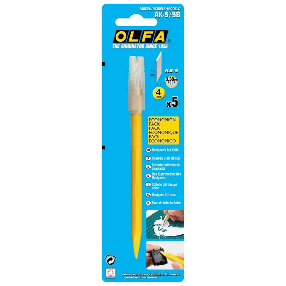 OLFA 細緻型設計用筆刀AK-5/5B型 AK-5 216BSBK 筆刀 切割刀 雕刻刀 模型 精密紙雕刀 刻畫刀-細節圖5