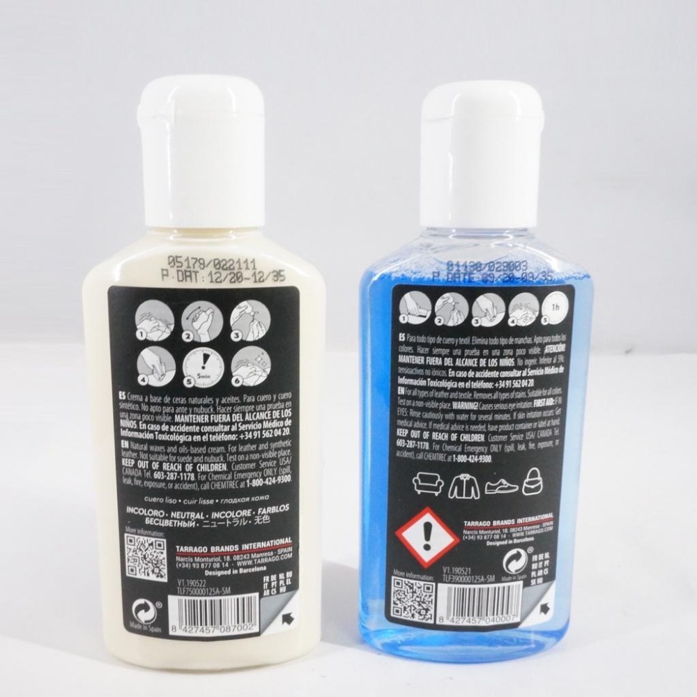 附擦拭布TARRAGO 塔洛革 皮革保養乳 萬用皮革清潔劑 125ml 皮包保養 皮夾保養 皮衣保養 皮鞋保養 亮光貂油-細節圖2