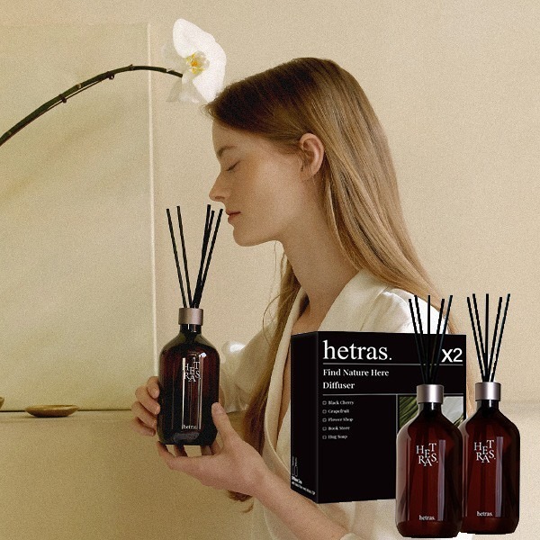 現貨 韓國 Hetras 首席調香師擴香瓶2入組 居家香氛 擴香瓶 室內香氛 擴香棒 廁所芳香 除臭-細節圖2
