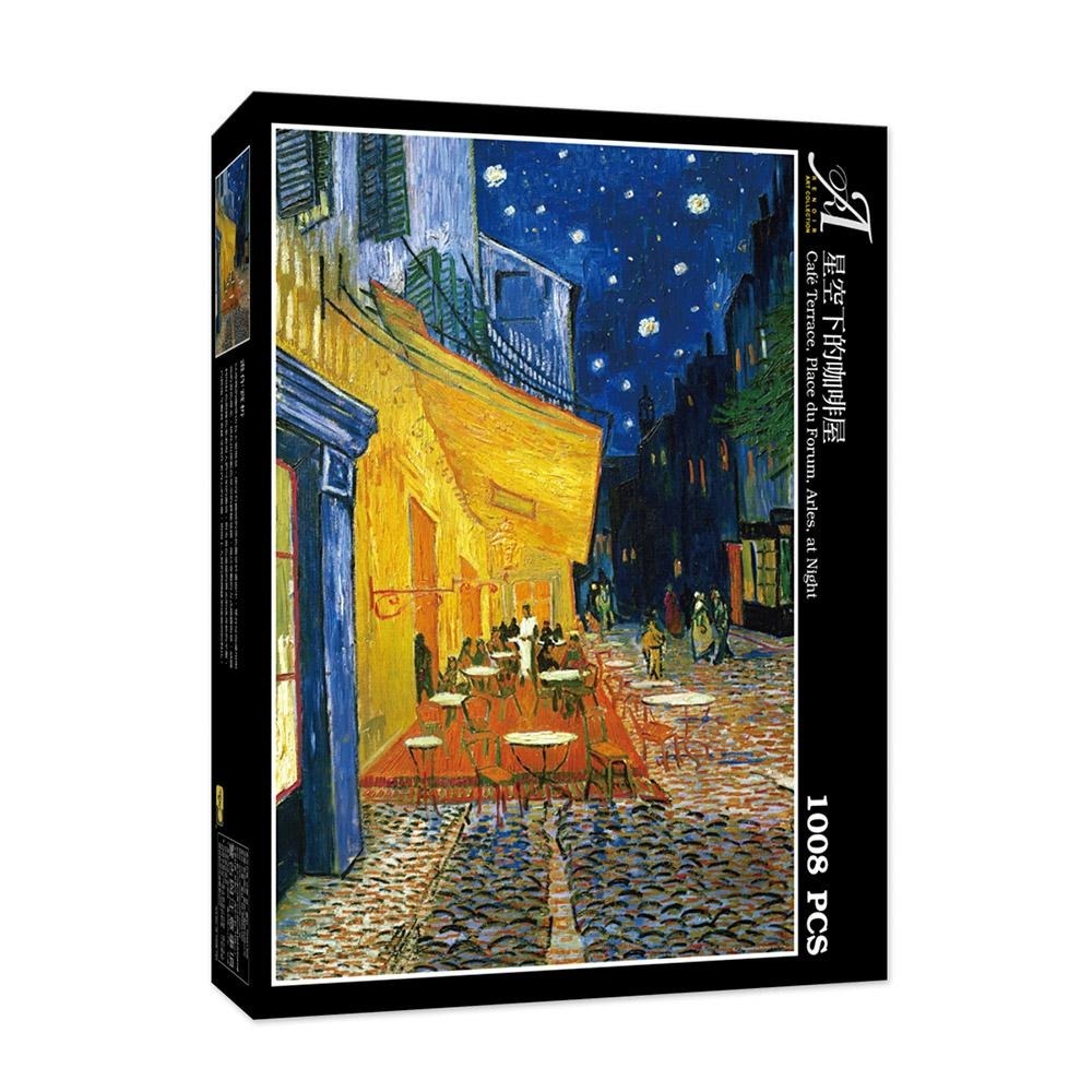 雷諾瓦拼圖文化坊/星空下的咖啡屋/1008片/梵谷-細節圖2