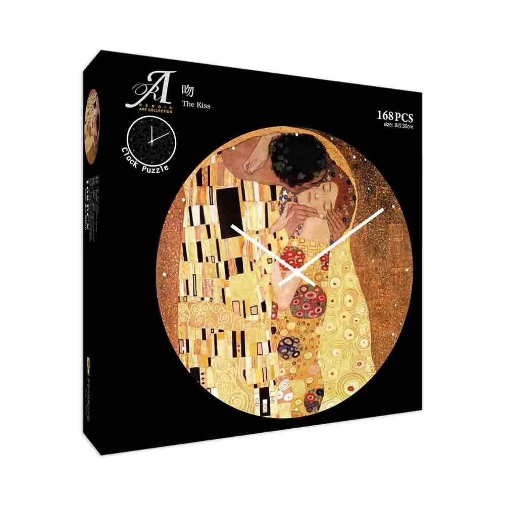 雷諾瓦拼圖文化坊/吻/168片/克林姆/時鐘拼圖-細節圖2